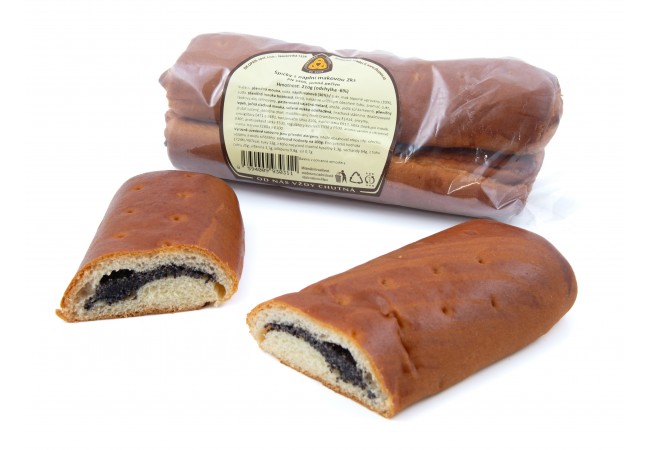 Špičky s náplní makovou, 2 ks, B 210g