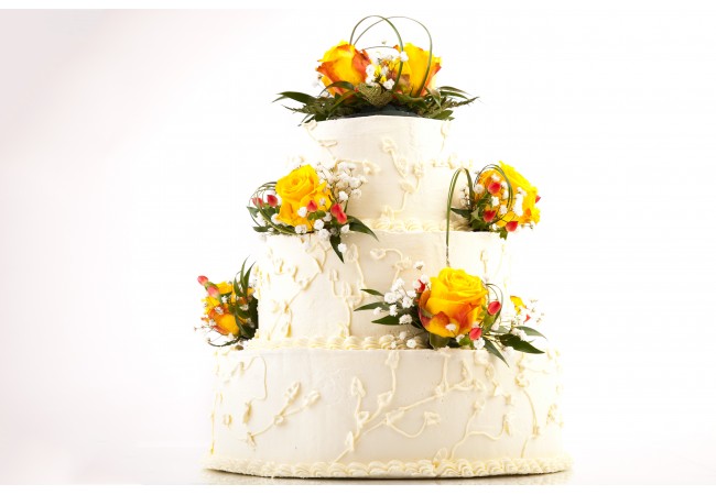 Svatební dort s růžemi 4500g
