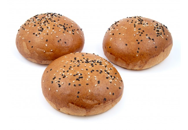 Bulka na hamburger SPECIAL černý sezam, 90g Bulka na hamburger SPECIAL černý sezam, 90g